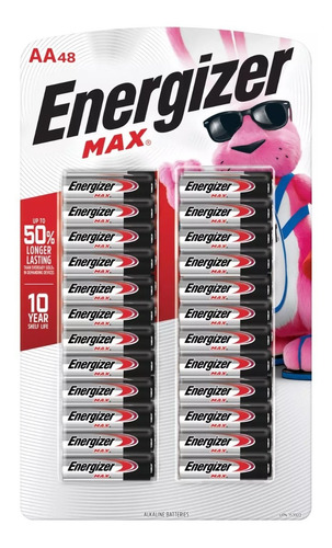 Energizer Max Aa Paquete Con 48 Baterias 