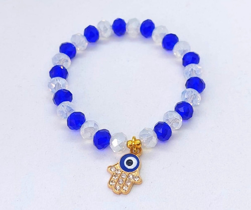 Pulsera Mano De Fátima Ojo Turco Cristal Colores