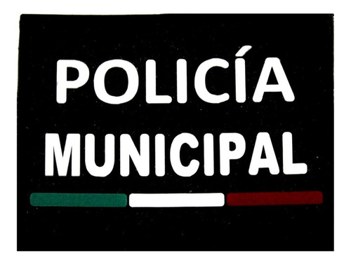 Parche Policia Municipal 7cm Velcro Para Chaleco Chamarra