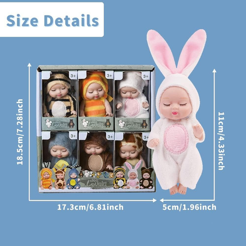 Yo 6 Pz Muñecas For Dormir Reborn Vístete Niños Muñecas