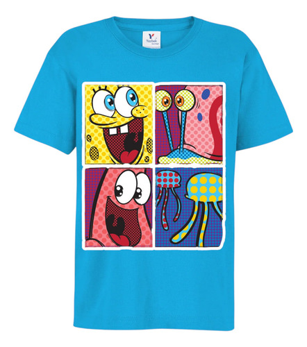Playera Bob Esponja Patricio Gary Calamardo Fondo Del Mar