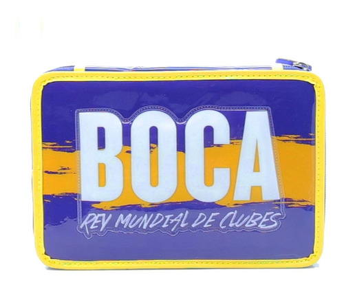 Cartuchera Con Cierre Escolar Pvc Boca Juniors 1 Piso