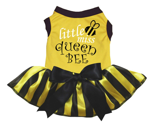 Petitebella Little Miss Queen Bee - Vestido Para Perro Cacho
