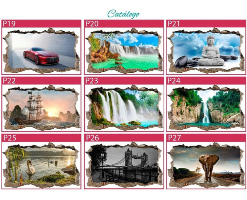 Imagen 6 de 9 de Vinilos Decorativos Pared Rota 3d