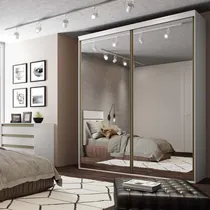 Comprar Guarda Roupa Solteiro 2 Portas Com Espelhos Luminum