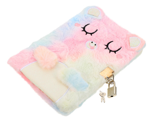 Cuaderno De Dibujos Animados Plush Diary Con Tapa De Felpa P