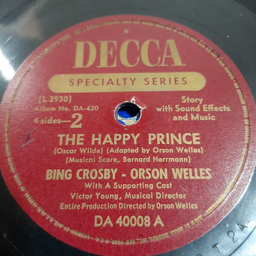Pasta Bing Crosby The Happy Princess Decca C175