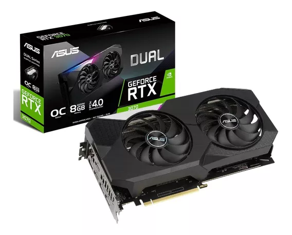 Placa De Video Asus Rtx 3070 8gb Dual Nvidia Geforce Oc