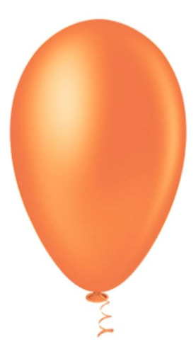 Balão De Festa Látex 07 Liso Laranja - 50 Unidades - Balões 