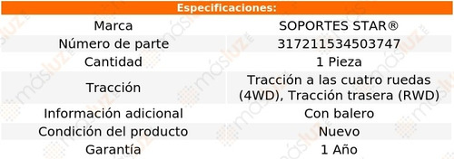1- Soporte Cardan S10 2.2l 4 Cil 1994/1995 Soportes Star