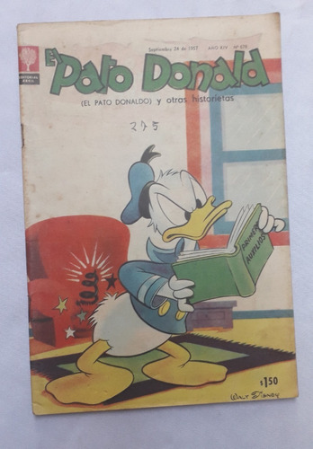 Historieta Antiguo * Pato Donald * N°678 Edi Abril Decada 50