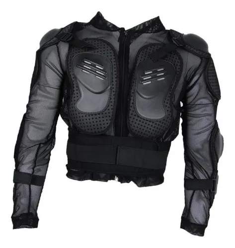 Chaqueta Protectora De Cuero Negro Para Hombre Racing Armor