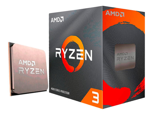 Imagen 1 de 8 de Procesador gamer AMD Ryzen 3 4100 100-100000510BOX de 4 núcleos y  4GHz de frecuencia