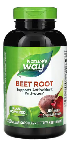 Raíz de remolacha 500 mg 320 cápsulas Nature's Way - Imp Eua sabor sin sabor