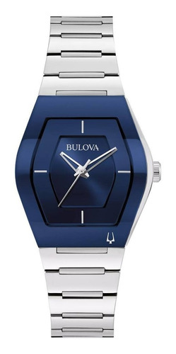 Reloj Bulova Futuro Original Acero 96l293 Mujer Ts Color de la correa Plateado Color del bisel Azul Color del fondo Azul