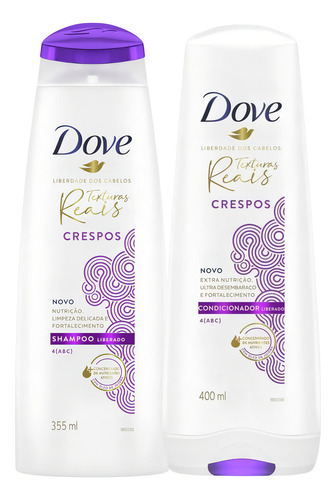 Kit Shampoo E Cond Dove Liberdade Dos Cabelos Crespos 355ml