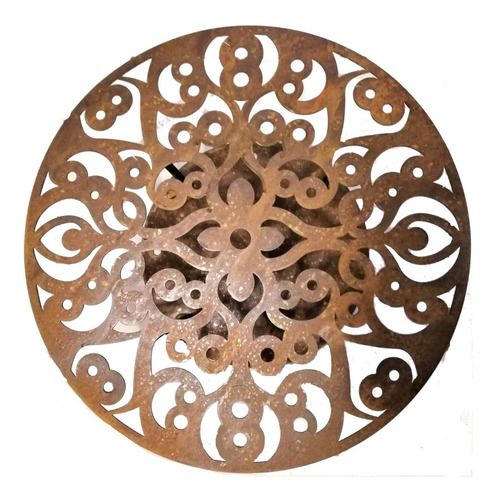 Imagen 2 de 4 de Porta Manguera Diseños Mandala Chapa Y Hierro Oxido Premium