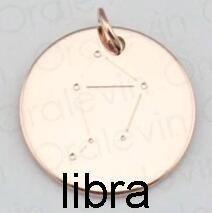 Collar Con Dijes De La Constelación De Monedas Del Libra(nec