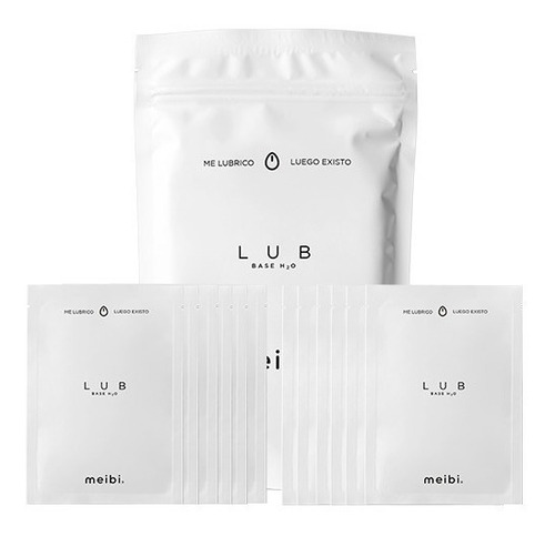 Lubricante Individual 12 Pack Sachettes Meibi Base Agua Sabor Sin sabor