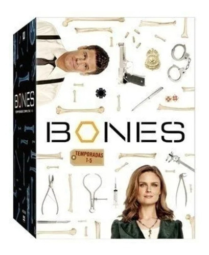 Box Dvd Série: Bones 1ª A 5ª Temporadas Completas - 29 Dvds