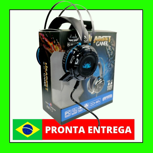 Imagem 2 de 5 de Fone Headset Pc Gamer 7.1 Bass Vibration Kp-417