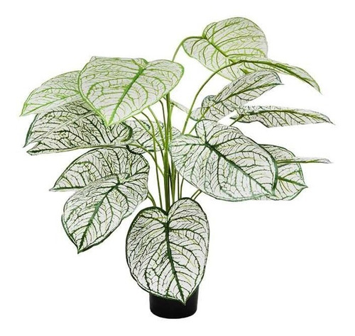 Planta Artificial Decorativa Caladium Blanca De 50cm