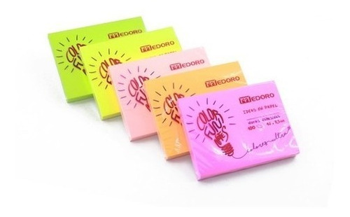 Notas Adhesivas Taco Colores Fluor Medoro 5 X 7,5 Cm -distri