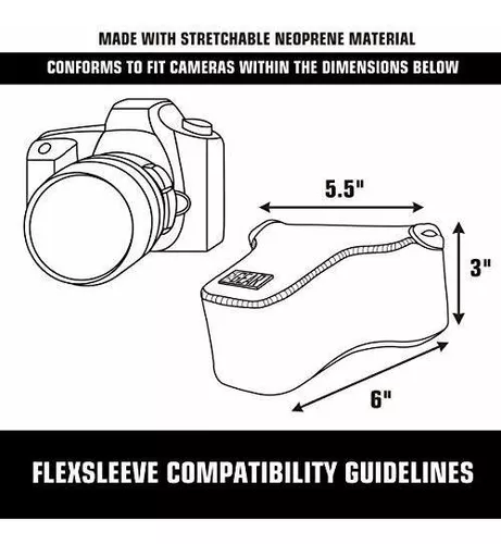 USA Gear Funda para cámara y lente de zoom DSLR con protección de funda  DSLR, funda para cinturón y almacenamiento de accesorios, compatible con