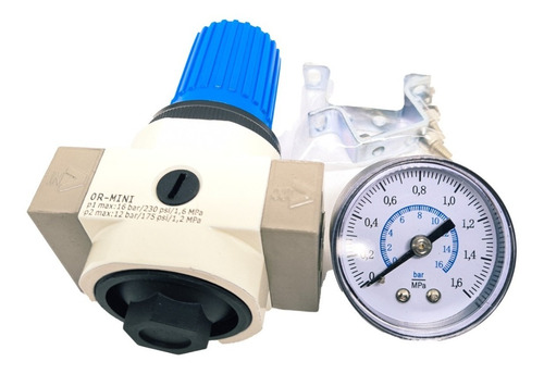 Regulador Pressão 1/2 Ar Comp. 0 À 16 Bar / 0 À 240 Psi -2pç