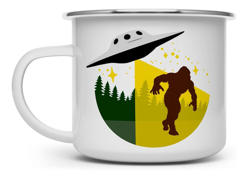 Sasquatch Bigfoot Ufo Alien Abduction Campfire Mug, Outdoor