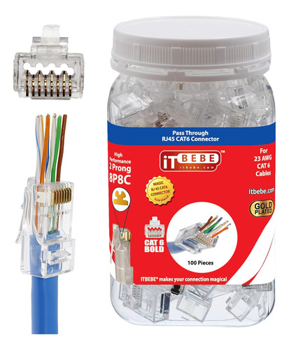 Escalonado Itbebe Rj45 Cat6 Cat6a Chapado En E,...