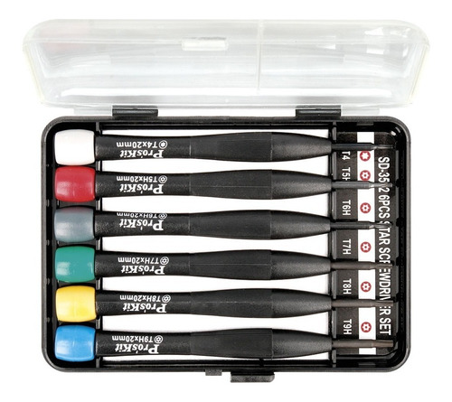 Kit Set Juego Destornilladores Torx Proskit Reparación 3502