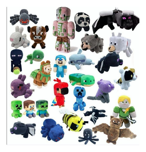 Muñecos Minecraft X 10 Figuras. Enderman Steve Creeper Mesa