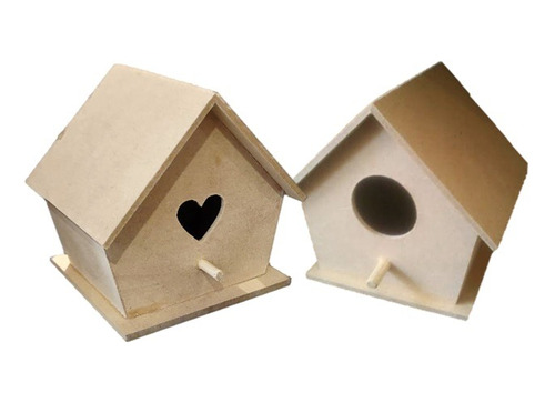 Casitas Para Pajaros 10 X 10cm En Fibrofacil - Combo X 10