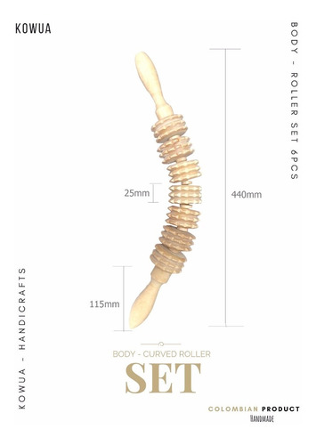 Rodillo Moldeador Curvo, Maderoterapia,masaje Corporal,salud