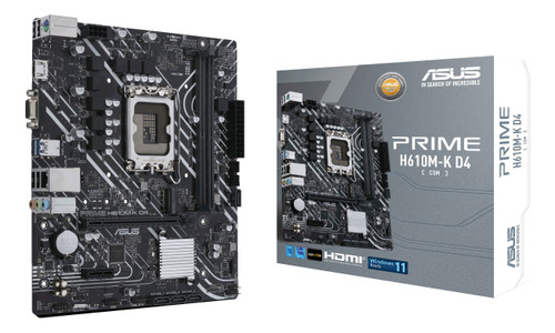 Motherboard Asus Prime H610m-k Csm D4 Box M-atx S1700 Venex Color Negro
