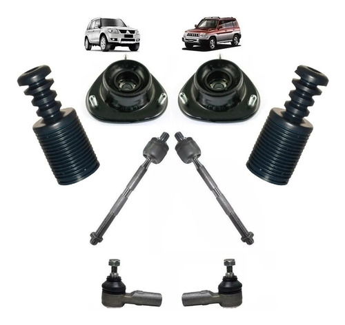 Kit Batente Amortecedor + Axial + Terminal Pajero Tr4 Io