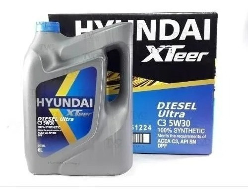 Aceite Motor Hyundai Xteer 5w-30 Con O Sin Dpf Diésel 6lts