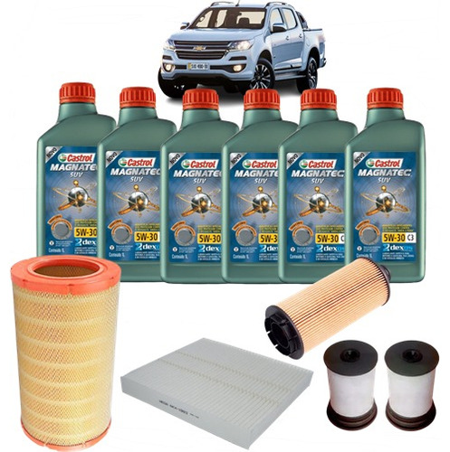 Kit Troca De Óleo Gm 5w30 Dexos 2 Nova S10 Diesel + Filtros