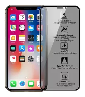 Mica Privacidad Cristal Templado Compatible Con iPhone