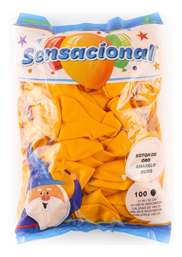 Globos Estandar 100 Piezas No12 Amarillo Canario Sensacional