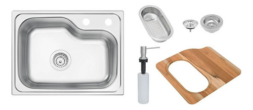 Pileta Morgana Mini Tramontina Acero Inox + Accesorios 55x42