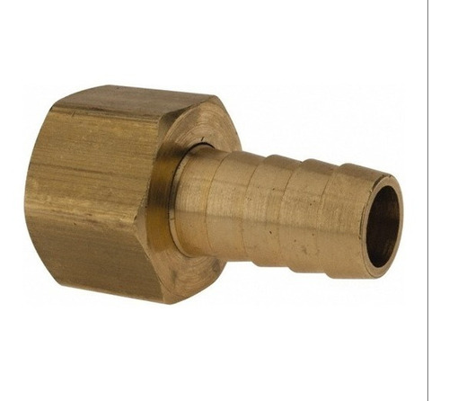 Conector De Bronce Manguera Espiga X Npt 1/4 X 3/8