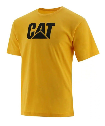 Polera Estampada Caterpillar Amarilla