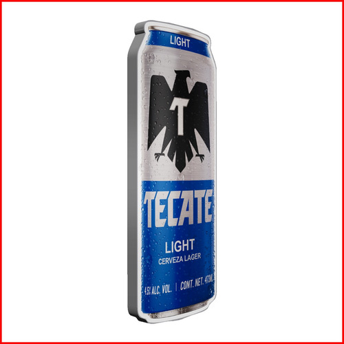 Anuncio Luminoso Cerveza Tecate Light Lager 473ml - 75cm