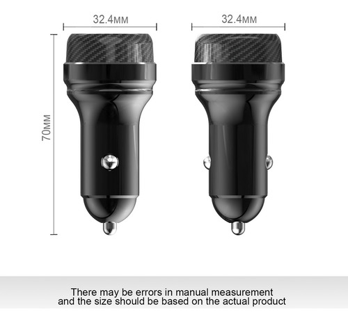 Carregador Veicular Turbo Rápido Carro Automotivo Para Samsung iPhone Celulares Usb E Tipo C