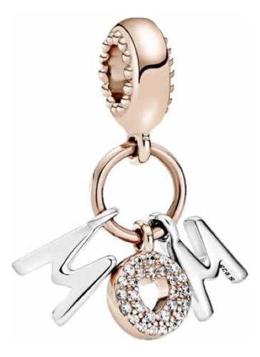 Charm Colgante Letras Mom Recubrimiento Oro Rosa Outlet Pand