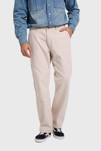 Jeans Hombre Recto Carpintero Beige Fashion's Park