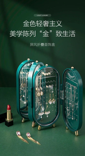 Imagen 10 de 10 de Caja Organizador De Joyas Aros Anillos Decoración Portátil