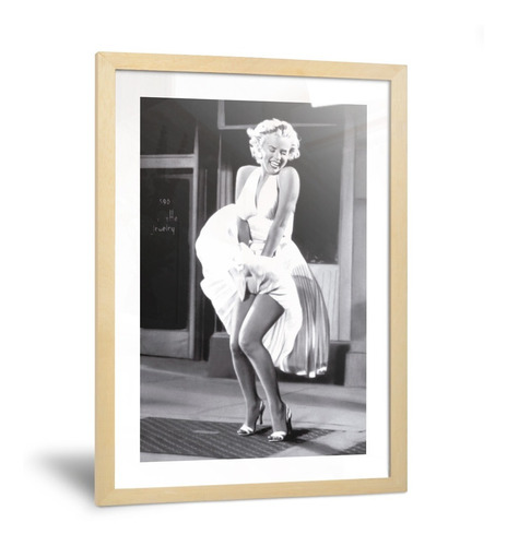 Cuadros Marilyn Monroe Vestido Blanco Famoso Enmarcado 35x50